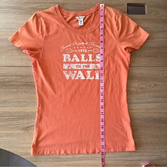 Vintage Abercrombie Y2K Women’s T-shirt Orange Size M - Picture 7 of 10